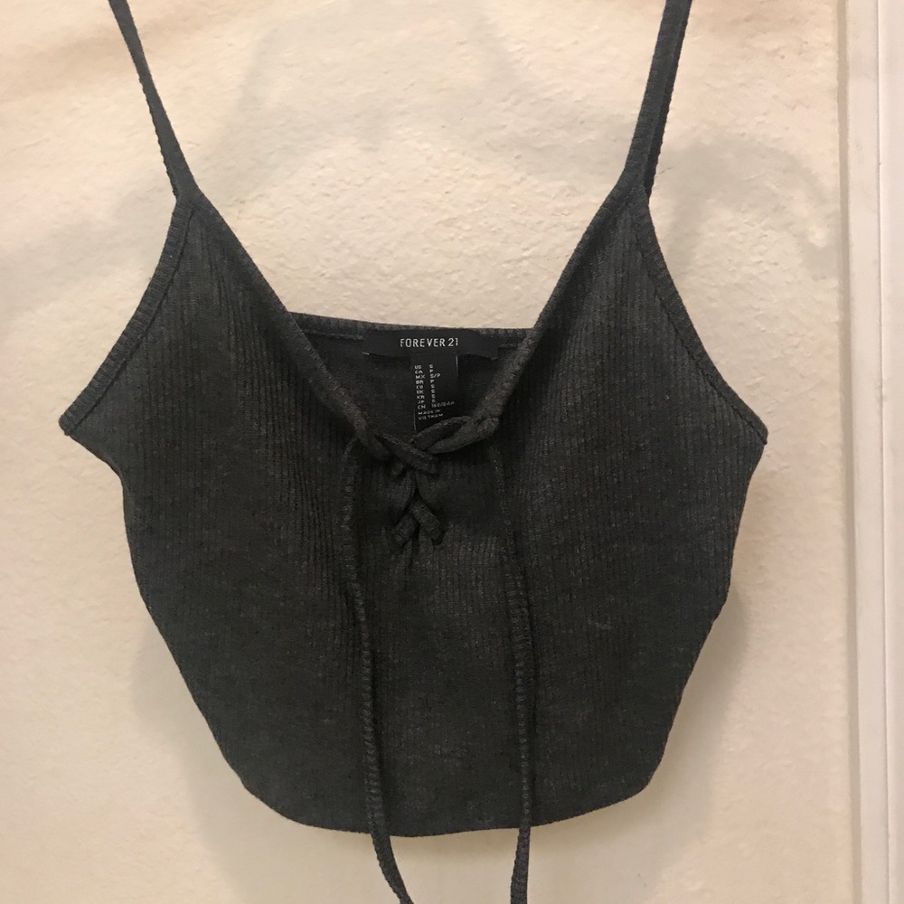 Forever 21 Lace Up Crop Top